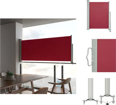 Imagen del producto de vidaXL Toldo lateral extensible, 100x300 cm, rojo - Toldos y protección solar