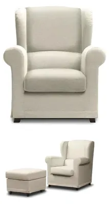 Produktbild von Loungesessel Cocktailsessel Relaxsessel Lehn Polster Sessel + Hocker Clubsessel
