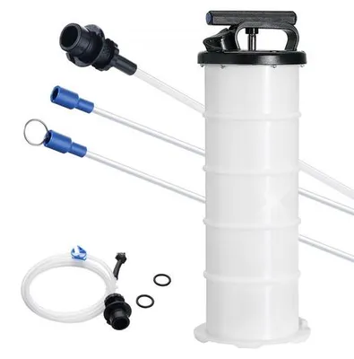 Image de Pompe d'aspiration d'huile 6,5L - Aspirateur d'huile manuel Ø200x550mm - Pompe de vidange d'huile pour voiture - Pompe manuelle d'aspiration de liquide - Pour aspirer l'huile moteur, l'huile de transmission, le liquide de frein