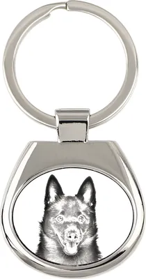 Zdjęcie produktu dla Schipperke - brelok do kluczy z psem, breloczek z nadrukiem, personalizowana przywieszka marki Art-Dog