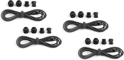 Obrázek produktu pro Sada elastických tkaniček s rychloupínáním, černé, 100 cm