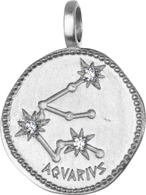 Produktbild von Wassermann Sternzeichen 925 Sterlingsilber 16mm Kettenanhänger Horoskop Zodiak