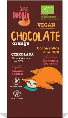 Produktbild von -Orangenschokolade mit Rohrzucker 80 g SUPER FUDGIO