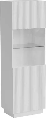 Immagine prodotto di Dmora Vetrina Mealhada 40x59.5x178h cm Bianco, 5 Ripiani Un'anta