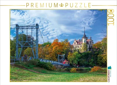 Produktbild von CALVENDO Puzzle Die Hängebrücke in Grimma | 1000 Teile Lege-Größe 64 × 48 cm Foto-Puzzle für glückliche Stunden