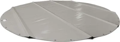 Produktbild von SafeDeluxe® Runde Poolplane Stangenabdeckung ohne Stangen (Durchmesser der Plane = 300cm, Grau RAL7037) Rollabdeckung Poolabdeckung Abdeckung aus LKW Plane