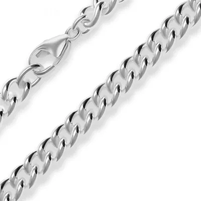 Produktbild von 6,9mm Armband Panzerkette rund Silberarmband Armschmuck aus 925 Silber 21cm