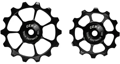 Zdjęcie produktu dla Zestaw kół pasowych przerzutki rowerowej Cema Shimano 105/ultegra srebrny 12-14t srebrny 12-14t