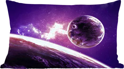 Produktbild von MuchoWow® Zierkissen Sofakissen Wohnzimmer Dekokissen 50x30 cm Planeten - Weltraum - Sterne - Wohnzimmerdekoration - Polster mit Photo