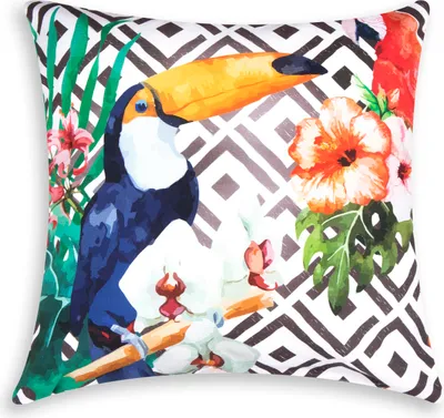Produktbild von Excelsa Dekoratives Kissen Tropical Chic 45x45 cm Baumwolle Bunt