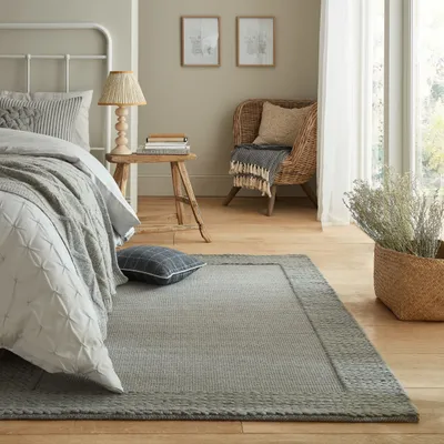 Exklusiver Wohnzimmerteppich aus Wolle-Polyester-Mix_Grau_Rechteckig_#sku_BARK503119373929-BARK503119373930-BARK503119373931#