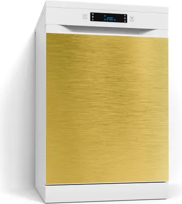 Produktbild von DEQORI Magnetmatte Spülmaschine beschreibbar 60x70 cm 'Gebürstete Goldoberfläche' Magnetfolie