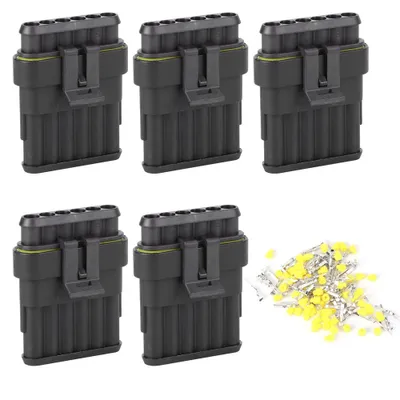 Produktbild von Wasserdichter elektrischer Steckverbinder,Autokabelsteckverbinder,Wasserdichter Autosteckverbinder,Wasserdichter elektrischer Steckverbindersatz,Steckverbinderstecker