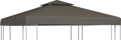 Obrázok produktu pre The Living Store Pavilónová strešná plachta s komínovým prieduchom 310 g/m² 3x3 m Taupe