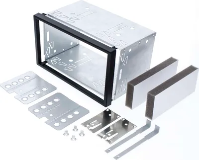 Produktbild von Audioproject A386.1-20 - Autoradio Radioblende SET Einbauschacht 2 DIN für Opel Agila Astra Corsa C Combo Omega Vectra Meriva Vivaro Zafira Suzuki Ignis Wagon R silber