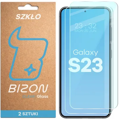 Produktbild von Gehärtetes Glas für Galaxy S23, Bizon Glass Clear Duo, 2 Stück