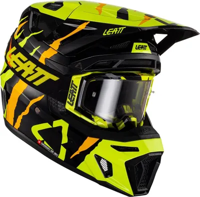 Produktbild von Leatt 8.5 Tiger Motocross Helm mit Brille, schwarz/gelb, S  (55/56)