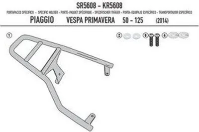 Produktbild von ZENTRALKASTENGESTELL PIAGGIO Vespa Primavera 50-125-150 (14-19), Vespa Sprint 50-125-150 (14-19) ( OHNE PLATTE )