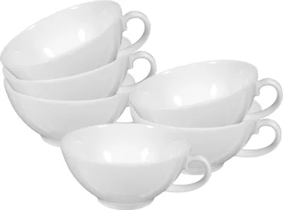 Produktbild von Seltmann Weiden Rondo/Liane Weiß Teetasse 0,14 l 6er Set