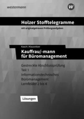 Obrázok produktu pre Holzer Stofftelegramme Baden-Württemberg - Kauffrau/-mann für Büromanagement