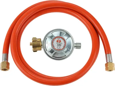 Produktbild von Gasdruckregler 50 mbar, Gasschlauch 150 cm, 1/4 Zoll links, für Gasgrills