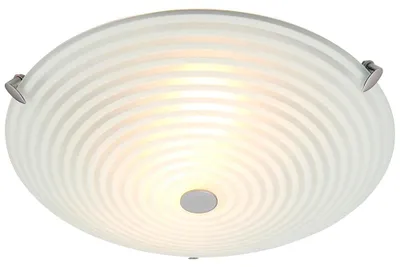 Image de Plafonnier rond ROUNDEL blanc mat 2xE14x15W, verre, dimensions : 9,5 x 32 x 32 cm, IP20, Endon