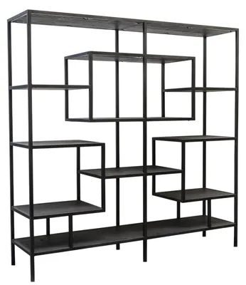 Immagine prodotto di Casa Padrino scaffale di design nero 160 x 40 x h. 160 cm - Mobile soggiorno