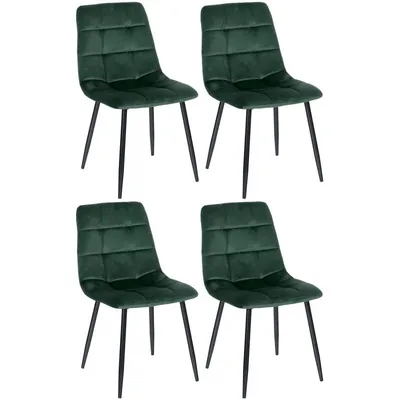Produktbild von 4er Set Esszimmerstühle Antibes, Farbe:grün