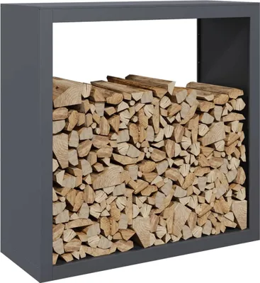Zdjęcie produktu dla Stojak na drewno opałowe, antracyt, 100x40x100 cm, stalowy