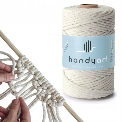 Produktbild von Handy Art Makrame-Kordel Baumwolle 3mm 200m Natur