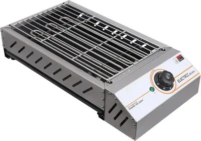 Obrázek produktu pro Elektrický gril, napájení 220 V, výkon 2,5 kW, nastavitelná teplota 50–300 °C, nerezová konstrukce, kompaktní rozměry 54,2 × 28 × 12 cm