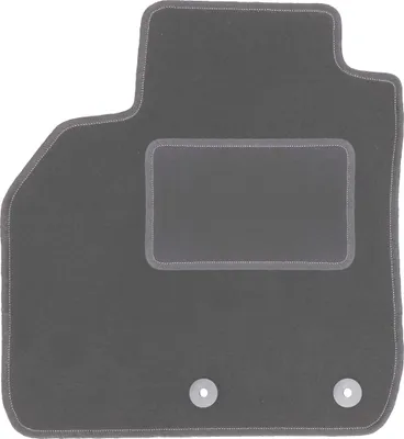Produktbild von Fahrerfußmatte Velours graphit passend für Renault Scenic II (2003-2009, Minivan) – mit Befestigungen – passgenau