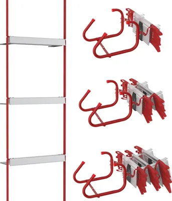 Produktbild von JOIEYOU Strickleiter Feuerfeste 15 m Feuerleiter Rettungsleiter Hängeleiter für 4 stockwerke Fluchtleiter mit Einziehbarer Haken bis zu 450 kg Tragen