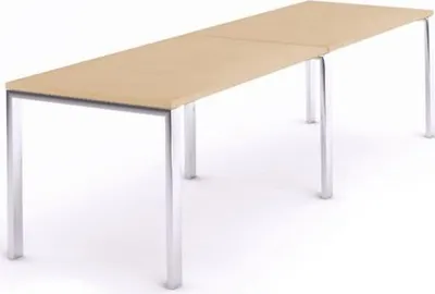 Produktbild von Mehrfacharbeitstisch Total BxTxH 320x80x73cm Gestell verchromt Platte Melamin buche.