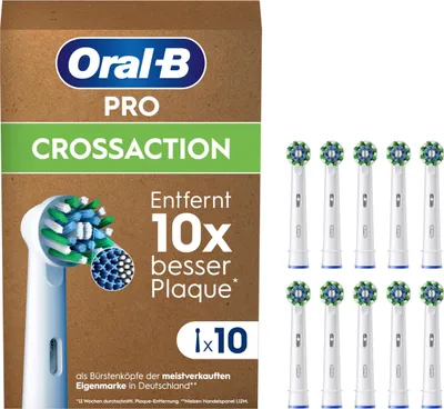 Produktbild von Oral B Ersatz Pro Cross Action 10 Köpfe geeignet für Loch im Mund (63,30)