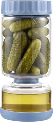 Imagen del producto de Frasco de vidrio con colador, 500 ml, con tapa hermética, para la cocina