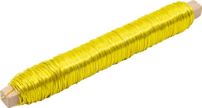 Produktbild von Decolackdraht Holzstab gelb - 08 - 0,50 mm 50 m 100 g