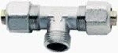 Image de Té nickelé pour tubes composites avec filetage mâle 20mm x 3/4"" x 20mm