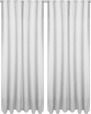 Image de Echarpe décorative Ellen lot de 2 avec embrasse ( 140x175cm / gris clair ) Rideau opaque avec ruban universel