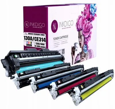 Produktbild von Inkdigo Trommel + Toner CF350 CE314 für HP Color LaserJet Pro MFP M176n, M177fw – CMYK,, KI-generiertes Bild