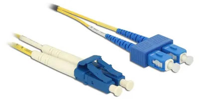 Imagen del producto de Cable óptico DeLOCK, conector LC a SC, monomodo OS2, longitud 0,5 metros