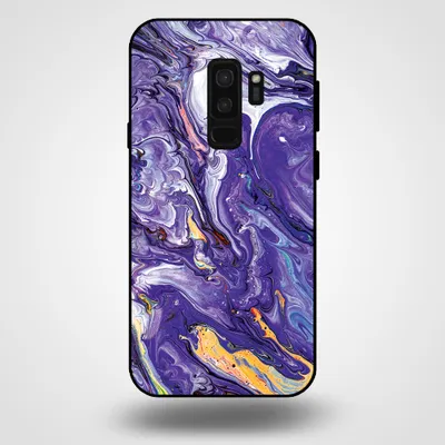 Immagine prodotto di Smartphonica Custodia per Samsung Galaxy S9 Plus con stampa in marmo - Custodia posteriore in TPU con design in marmo - Oro Viola