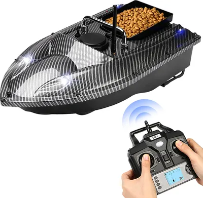 Zdjęcie produktu dla 5200 mAh GPS łódź wędkarska z przynętą, łódź wędkarska z gniazdem, łódź wędkarska, sterowanie bezprzewodowe, zasięg pilota 500 m, obciążenie przynęty 1,5 kg