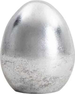 Produktbild von HOMLA DESO Figurenei klein, silber 10x12,7 cm