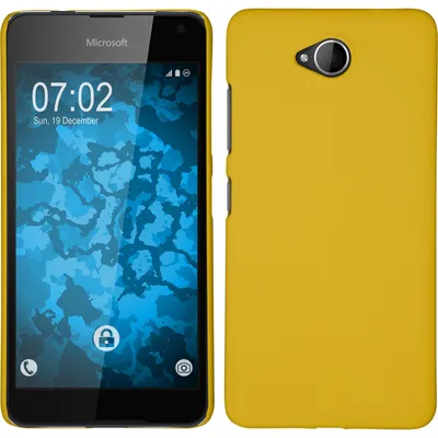Produktbild von PhoneNatic Case kompatibel mit Microsoft Lumia 650 - Hülle gelb gummiert Hard-case Cover