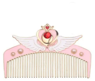 Obrázek produktu pro Vánoční dárek Sailor Moon Make-up hřeben Hřeben na vlasy pro dívky Hřeben na vlasy pro dívky Kadeřnictví (červené srdce)