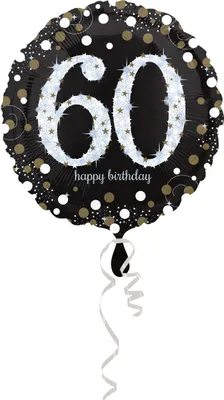 Produktbild von Folienballon Happy Birthday Sparkling 60 45cm