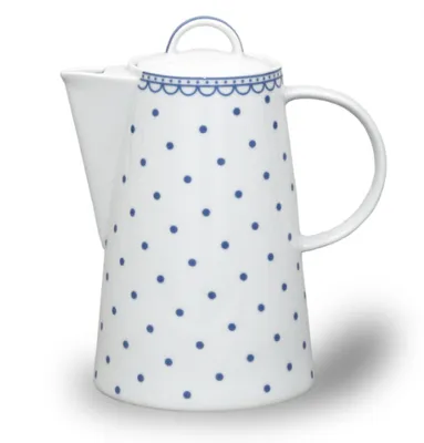 Produktbild von Thun 1794 Tom, Kaffeekanne, 1,2 l, blau gepunktet, Porzellan Thun