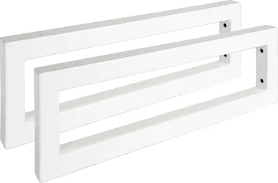 Immagine prodotto di Natural Goods Berlin supporto a parete RECHTECK, supporto per mensola, supporto a parete, lavabi, supporto per mensola, bianco, profondità 450 mm, 2 pezzi