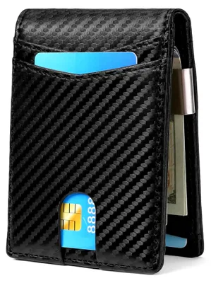 Produktbild von Slim Bifold Geldbörse Herren RFID-Blockierung Kreditkorthållare mit 12 Kartenstecken